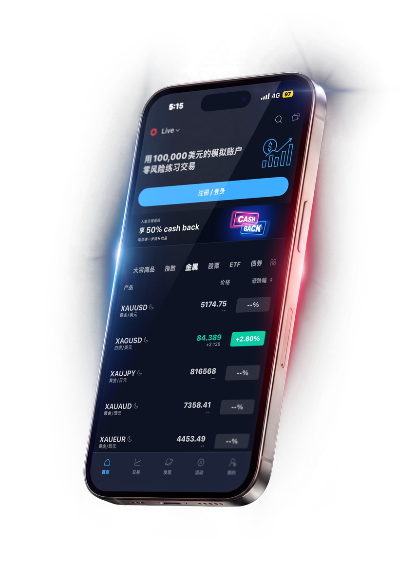 智能手机上的 AppTrader 移动交易应用界面